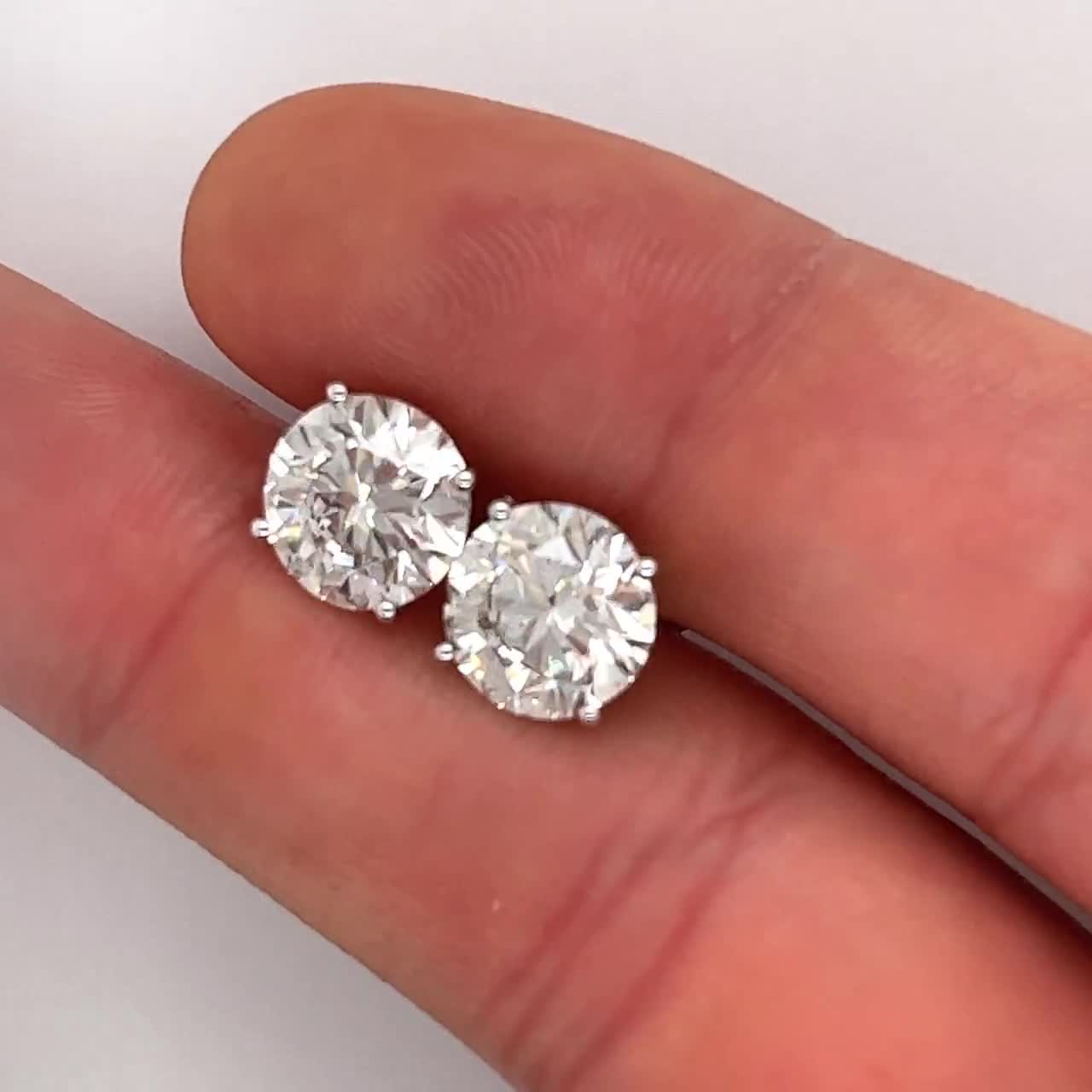 Small Genuine Diamond Stud Earrings / 2.5mm Natural Tiny Diamond