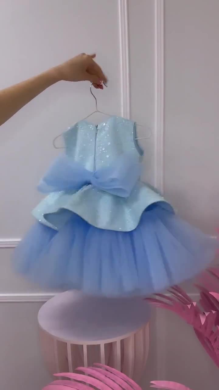 FYMNSI Vestito Di Compleanno Per Neonata 1° 2° 3° Anno – Manica Lunga Con Corona Oro E Gonna In Tulle