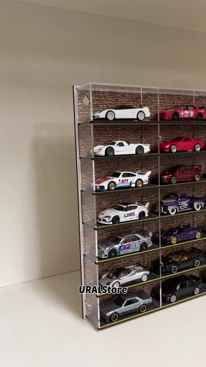 Vitrina a escala 1/64 para 28 coches fundidos a presión, soporte de pared  para almacenamiento, organizador en venta ENVÍO GRATIS Para Hotwheels  Versión Spot -  México