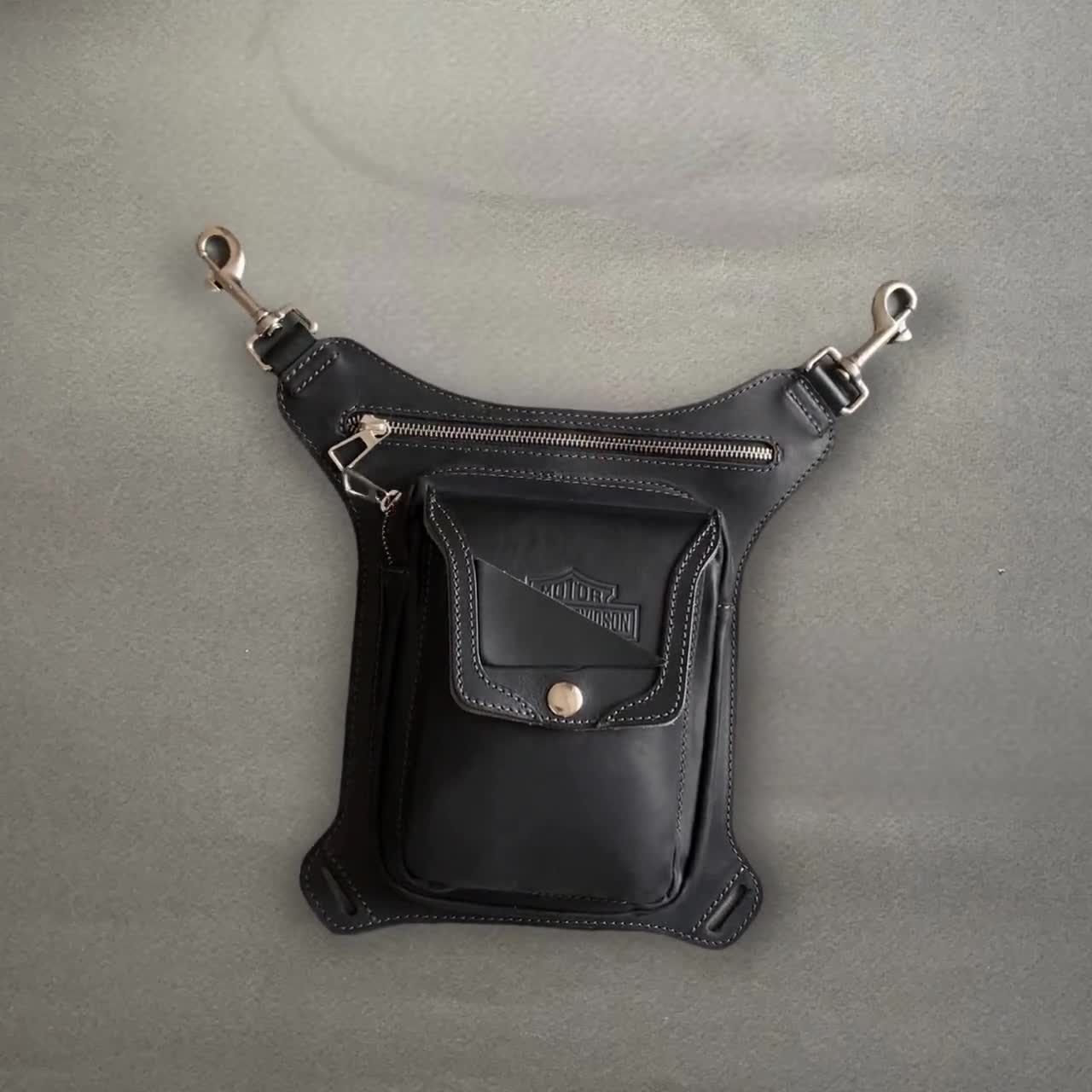 Leather Hip Shoulder Crossbody Waist Leg Thigh Holster Bag, Utility Belt  Pourch, Personalized Boyfriend Gift, Father's Day Gift 