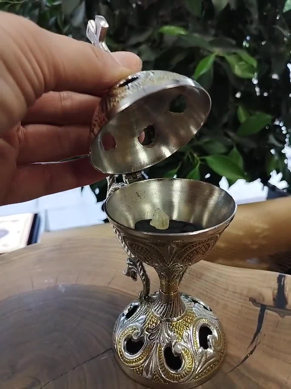 Small Brass Orthodox Censer - Incense Burners - BlessedMart