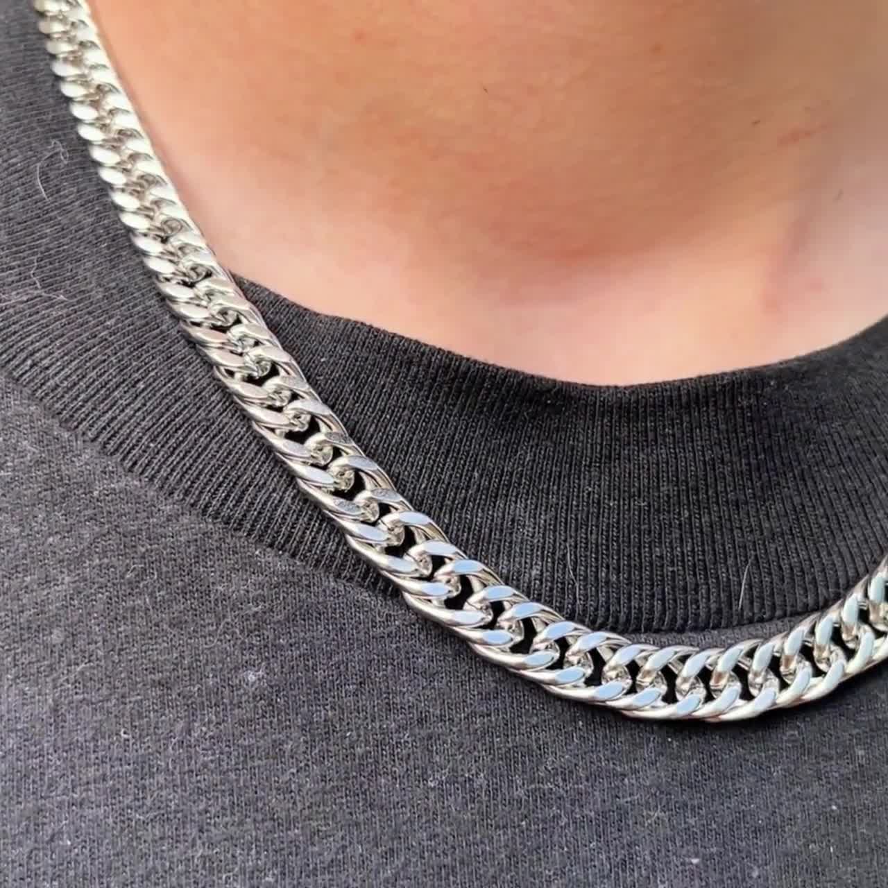 Silver Stainless Steel 3mm Rope Chain Necklace - 16 inch SS08s-16