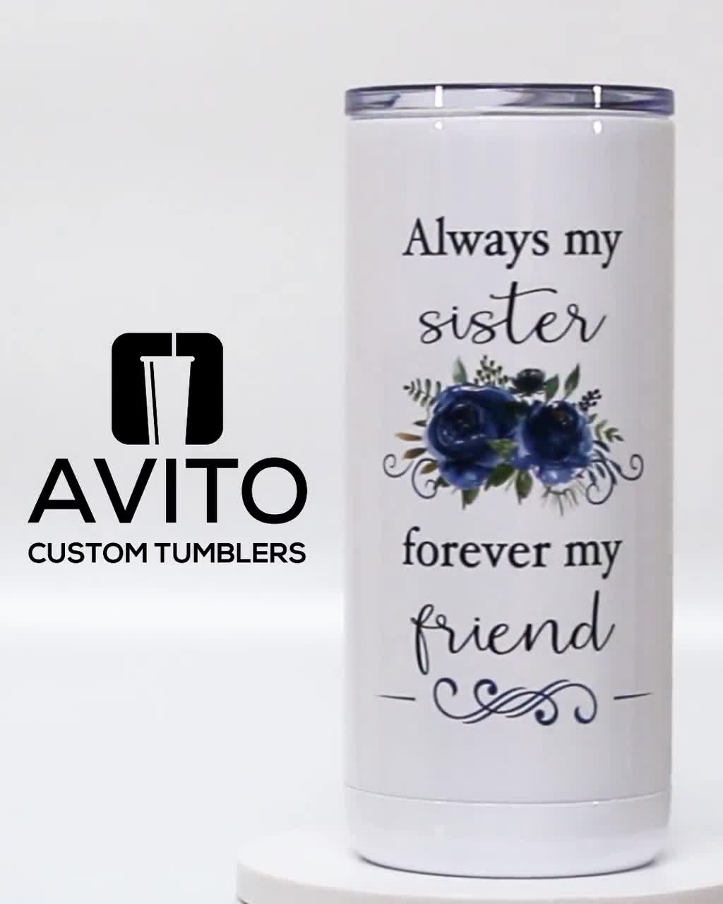 Sister Tumbler-Sisters Gift from Sister,Pink Cute Floral Tumbler with Lid  and Straw,Sister Birthday …See more Sister Tumbler-Sisters Gift from