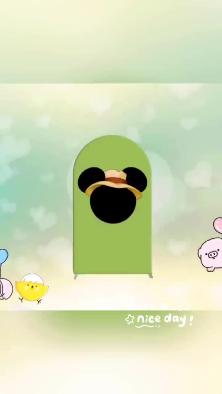 Copertura per fondale ad arco di Moana, decorazione per feste bifacciale video poster