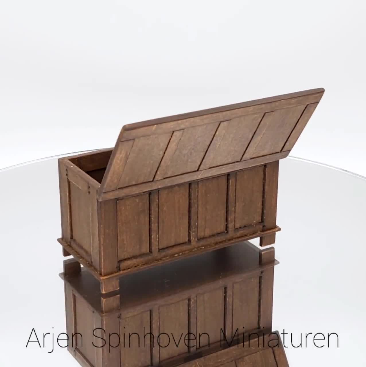 16th century Chest dollhouse miniature kit 1:12