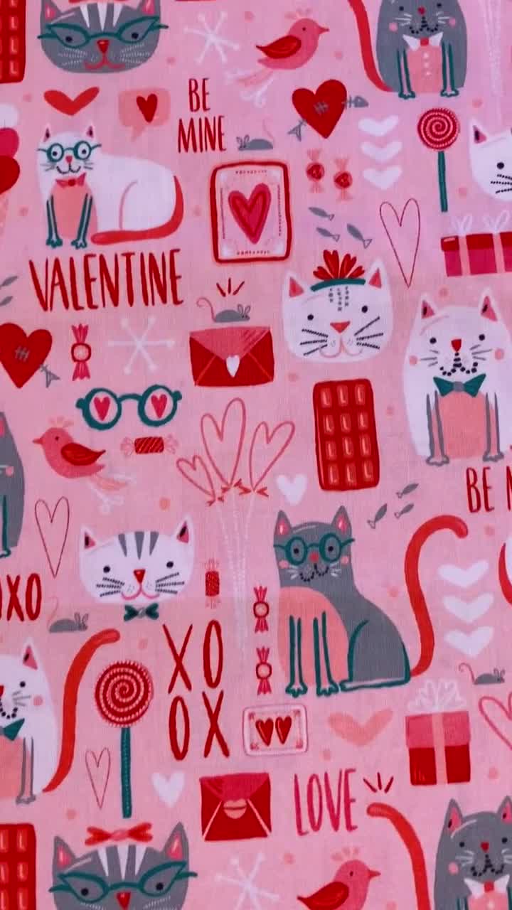 Hot Pink Cats! Cotton Fabric - A Threaded Needle