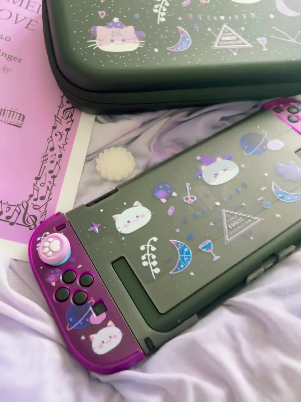 Starry Forest Cat Divination Case for Nintendo Switch 2 — Cute