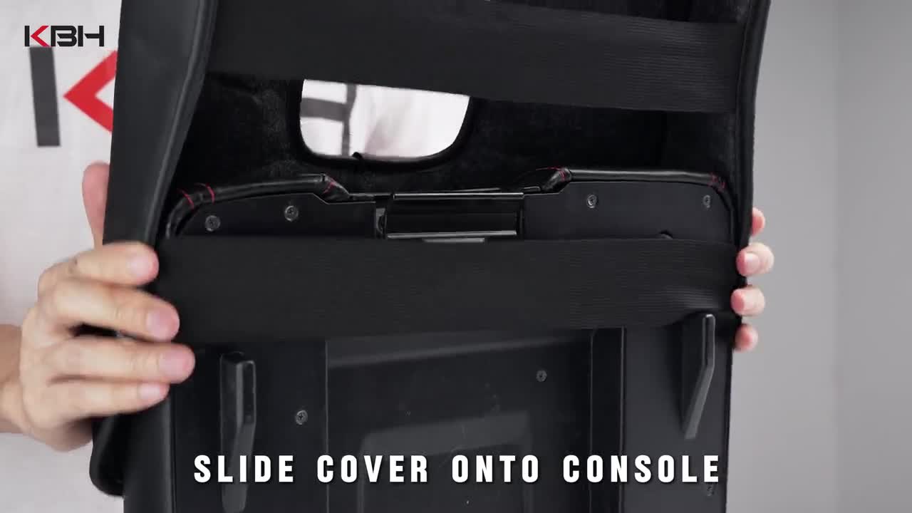 AUXITO Leather Center Console Lid Armrest Cover – Fits Toyota Tundra 2014-2021 (Black, Microfiber)