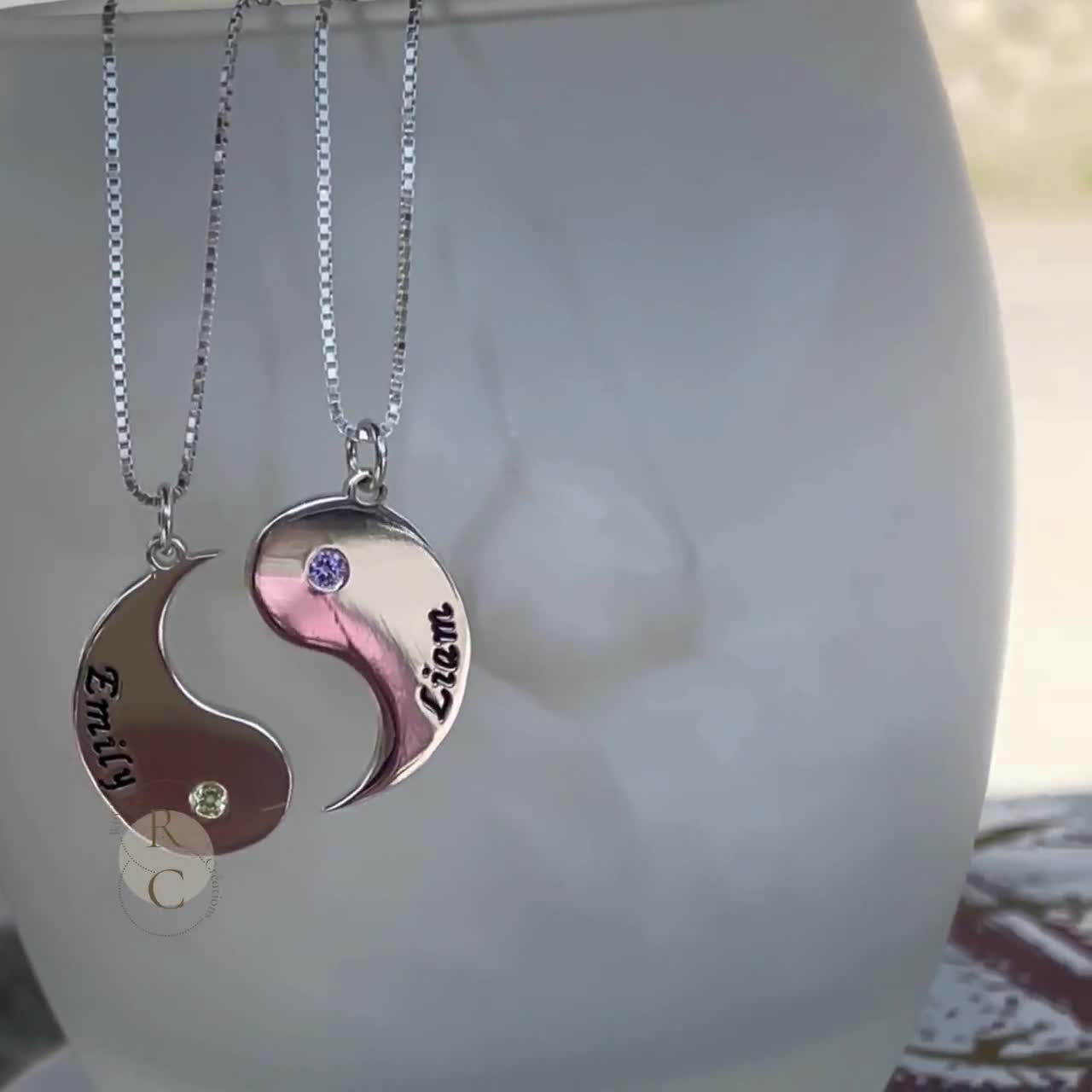 Collar Con Colgante De Yin Yang En Plata 990