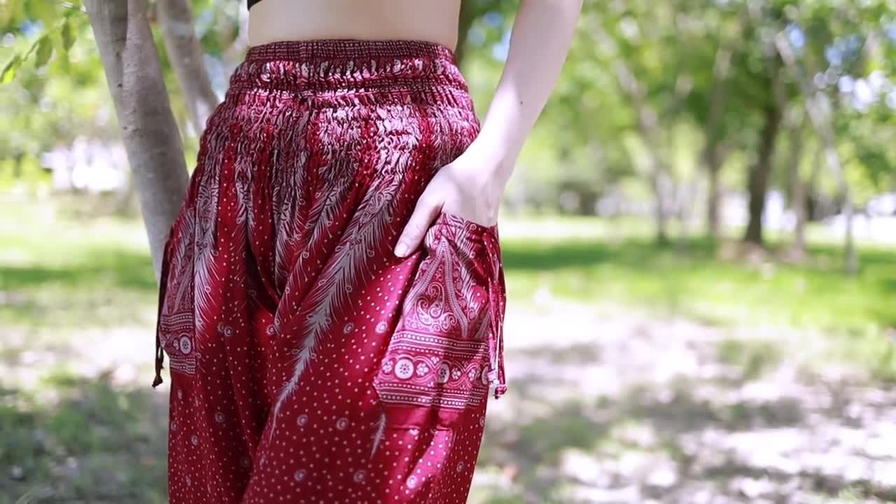 Flowy Harem Pants Women Hippie Yoga Pants Petite Small and Plus