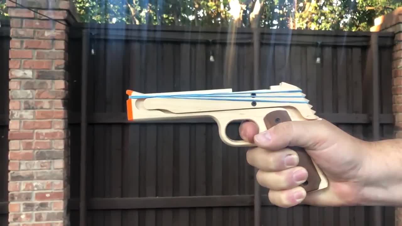 Model 1911 Rubber Band Gun – Elastic Precision