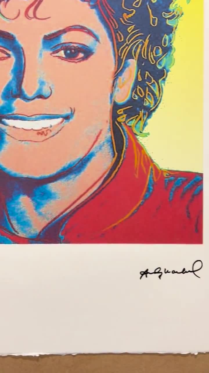 アンディ・ウォーホル - マイケル・ジャクソン - サイン入り