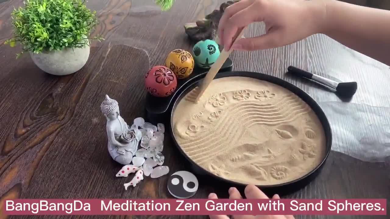 Bangbangda Tabletop Zen Garden Meditation Gifts Decor Zen Gifts