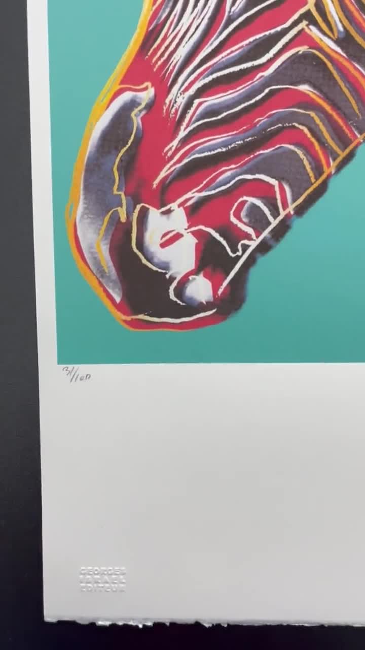 ANDY WARHOL - Grevy's Zebra - Signed, Numbered Edition 31/100, 38