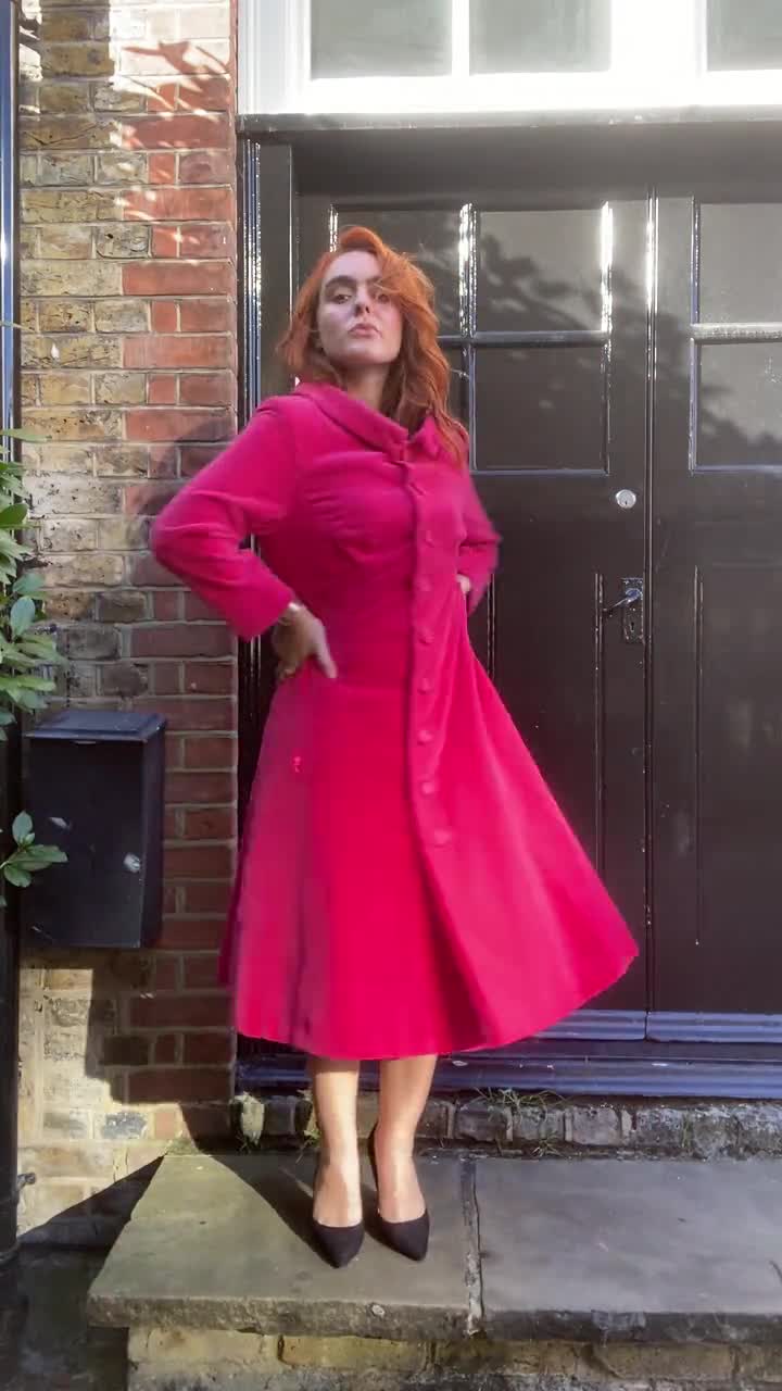 Pink 2024 velvet coat