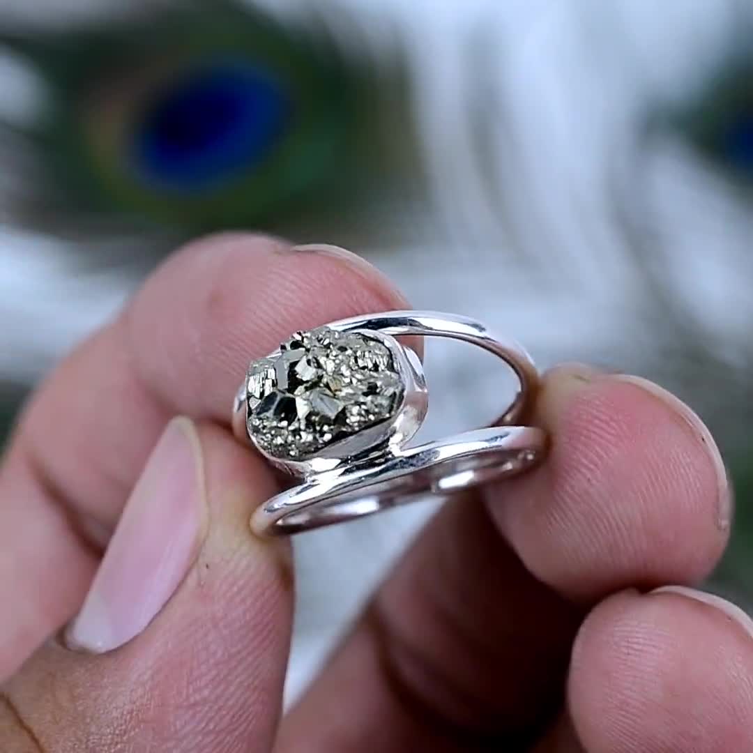 Anello In Argento Sterling Con Malachite, Anello Con Pietra Preziosa Verde - Italia - Foto 9