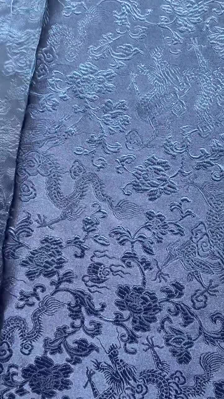 Tela para vestido de disfraz, tela con brocado azul, dragón, 75cm x 100cm -  AliExpress