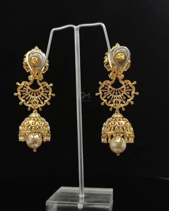 3 Step Detachable Jhumka Earring With Lab Grown Diamond Earring 4