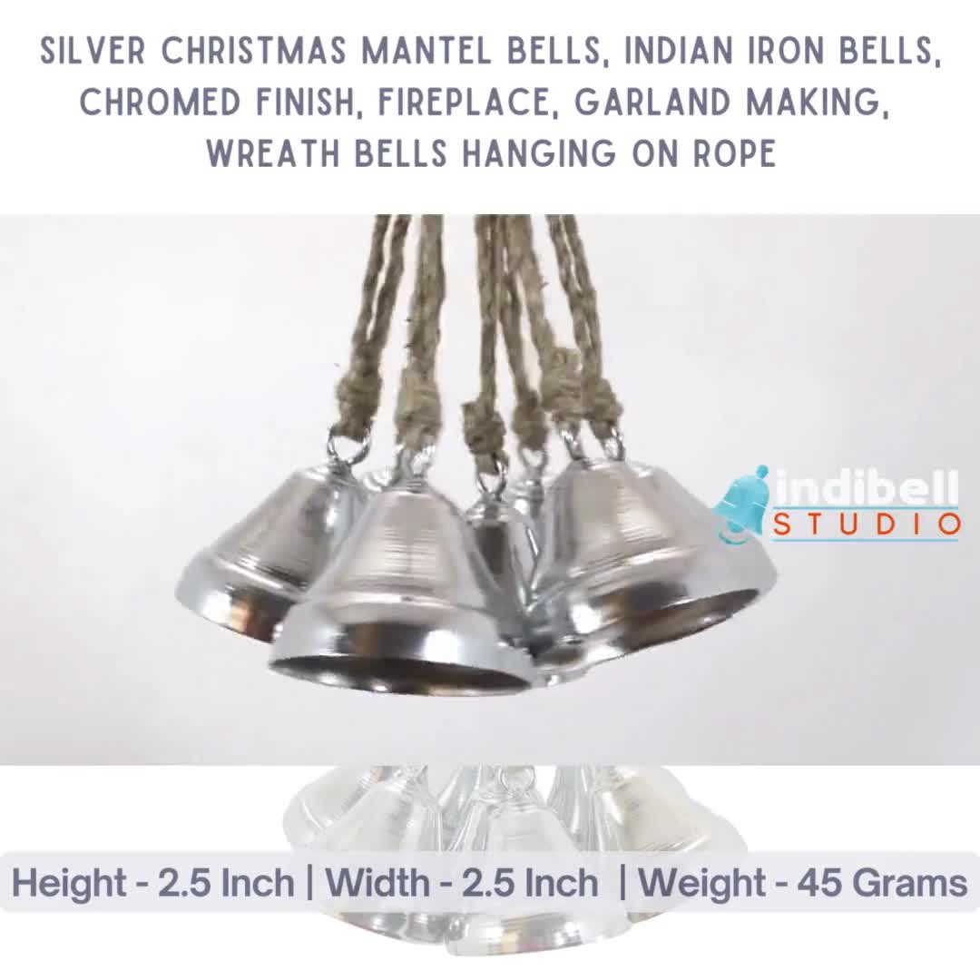 Cascabeles para manualidades, cascabeles grandes de 8 colores, cascabeles  de Navidad, campanas de Navidad con sonido alegre para corona, hogar de