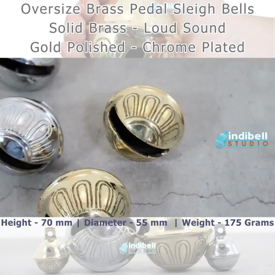 6 Brass Bear Polar Express Jingle Bells large 45 Mm Round Indian Solid  Brass Christmas Crafting Supplies Sleigh Bells 