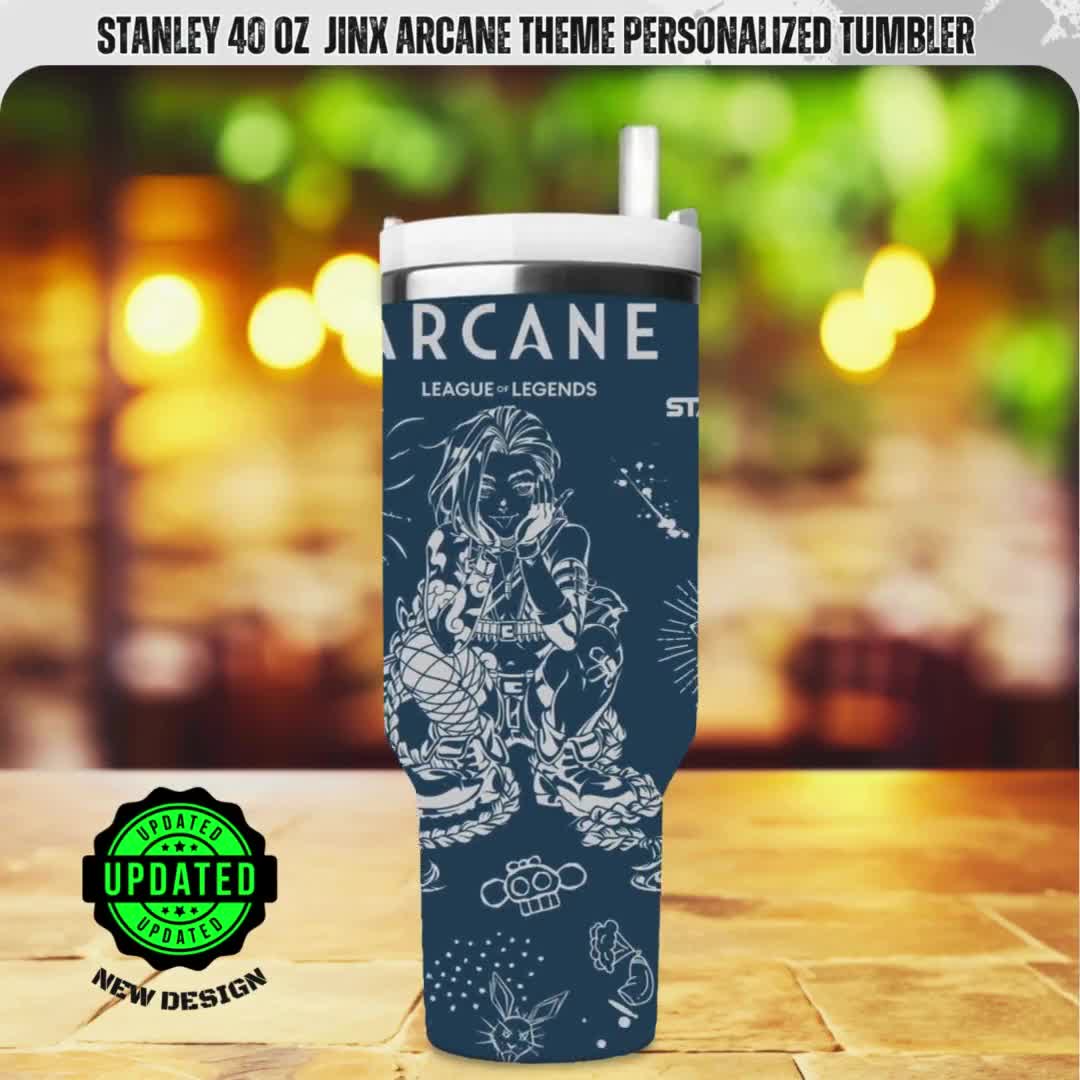 Personalized Arcane Jinx Stanley Tumbler: Laser Engraved 40oz