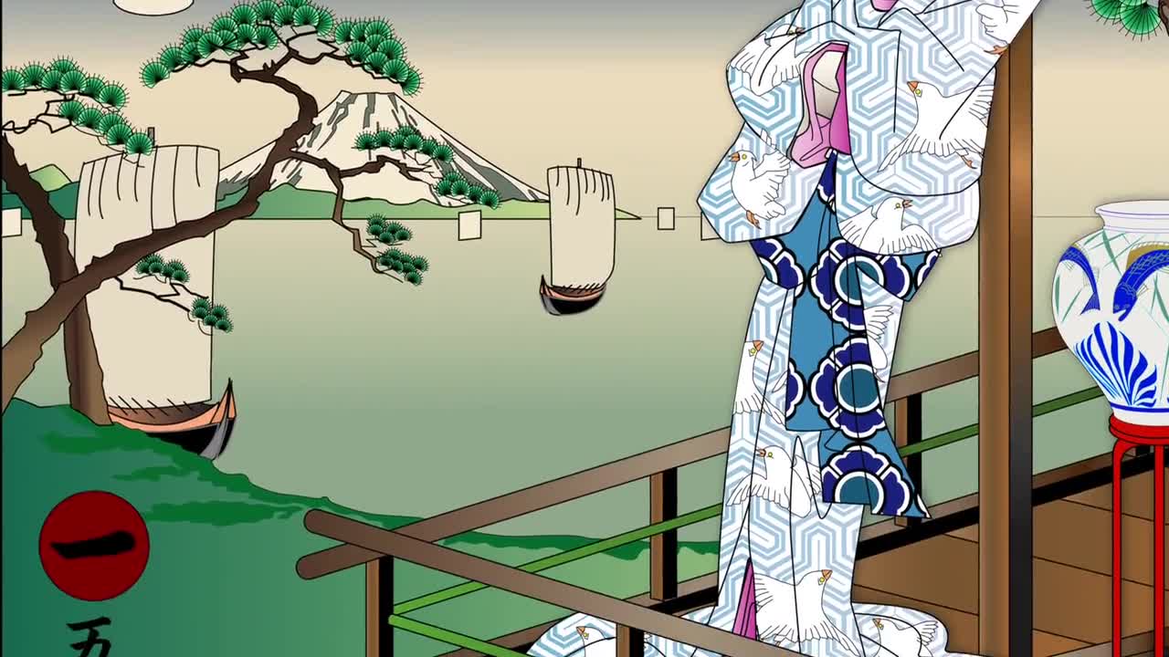 MAY IRISES, Metal Print, Wall Art, Cat Print, Japanese Kimono, Original Art Print, Cat Tales, cats in kimono, japan culture, ukiyo-e, fuji video poster