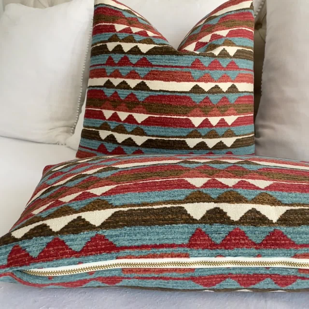 Redwood Wool Lumbar Throw Pillow, 12x22