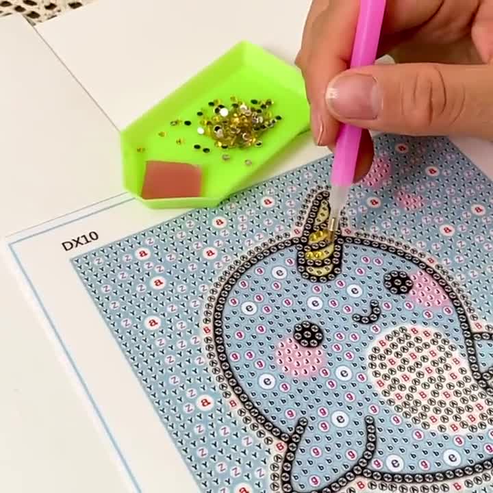 SuSentak 5D Diamond Painting Kit para niños / principiantes con marco de  madera DIY Diamond Art and Crafts Number Kits 6X6 pulgadas -  México