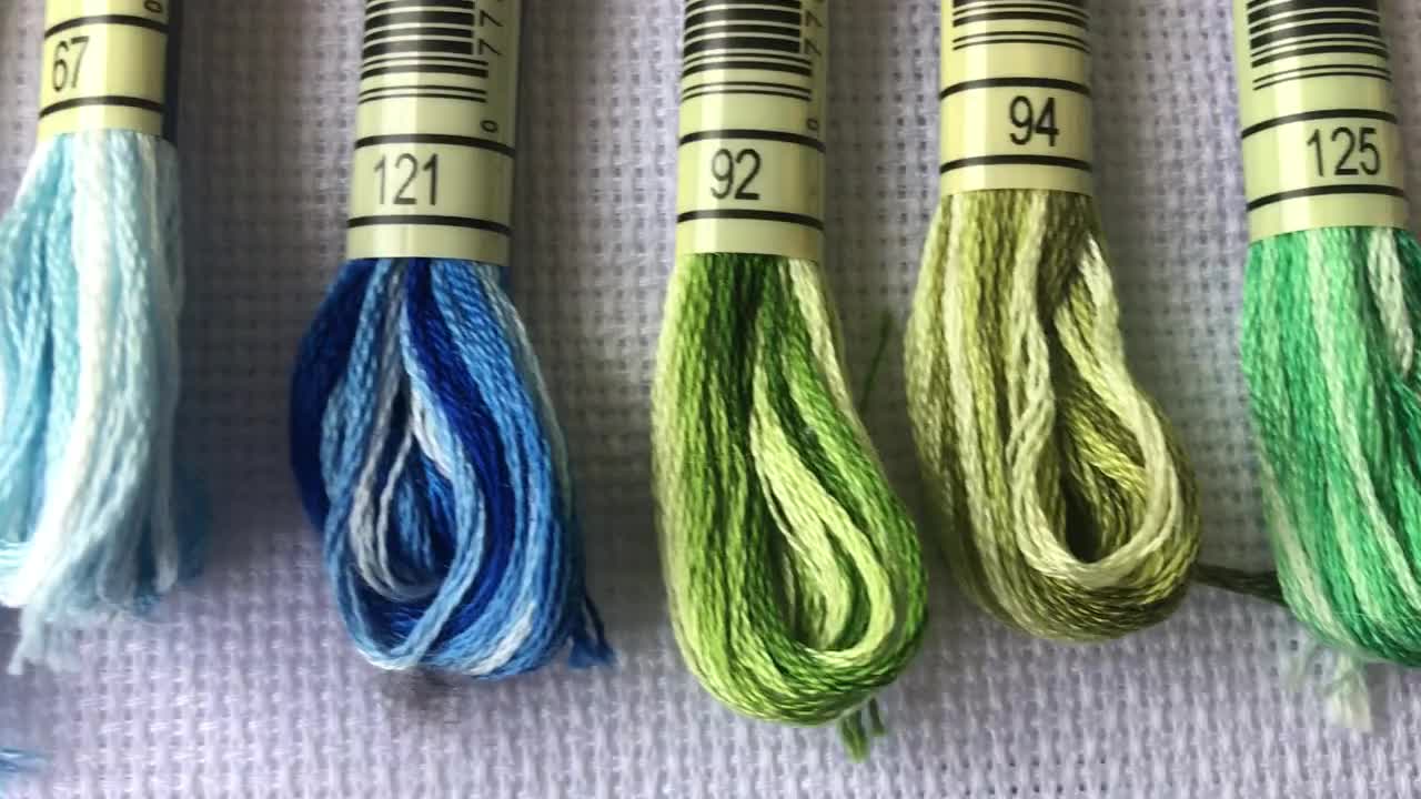 DMC Variegated Embroidery Floss Set, Full Set of 18 Colours