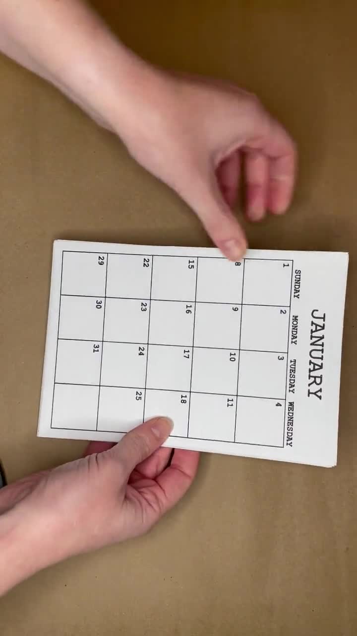  TEHAUX 25 Sets Calendar Index Sticker 2023 Monthly