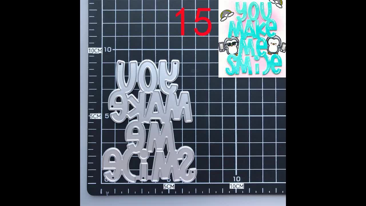 29 fustelle in metallo Design Words Sentiments • 2022 NUOVE fustelle per la creazione di biglietti • Fustelle per goffratura fai da te • Stencil di carta per scrapbooking video poster