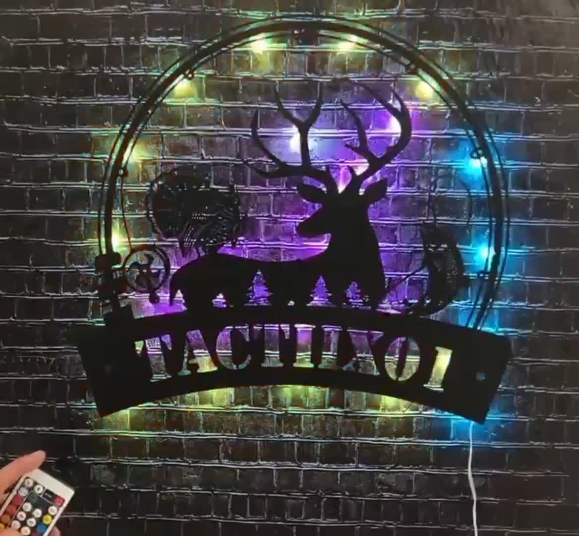 Custom Father Son Snowmobile Metal Wall Art LED Light - Personalized Ski-Doo Name Sign Home Decor - Ideal for Home Decor & Gift video poster