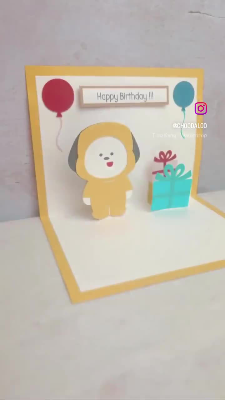 BTS BT21 チミー バースデーカード - ポップアップ チミー