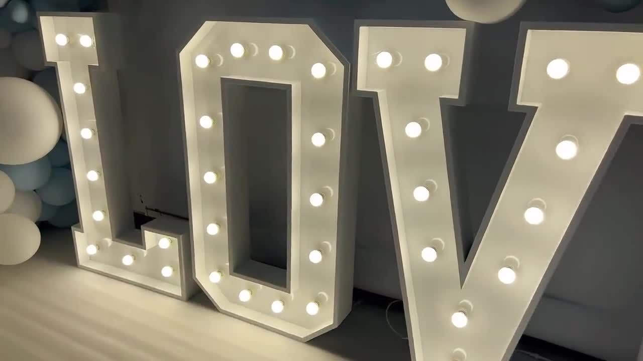 Lampada Lettera LED 120cm (4FT) A Forma Di Mosaico, Per Matrimoni, Feste E Compleanni, Lettera P, Con Telaio In Schiuma E Luci, Fai-da-te