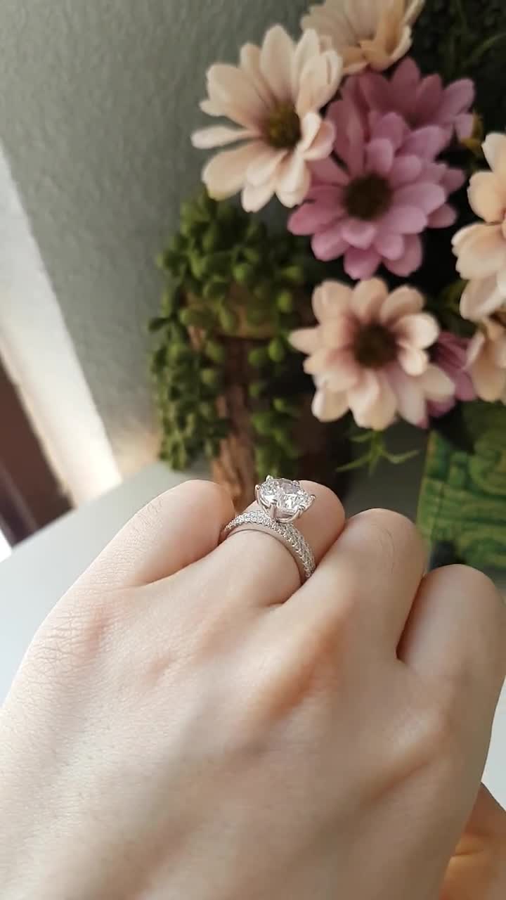 指輪・リング Numbering Coil Spiral Pave Ring / 6 Prong #8408 4BFK813 1.25 Ct 6 Prong Engagement Ring. Round Cut Engagement Ring