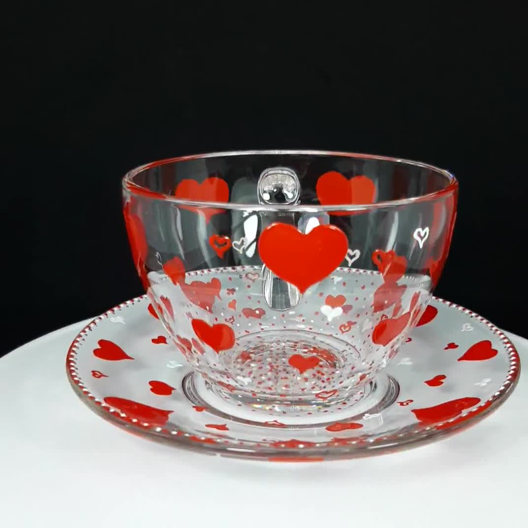 Glass Heart Teacup