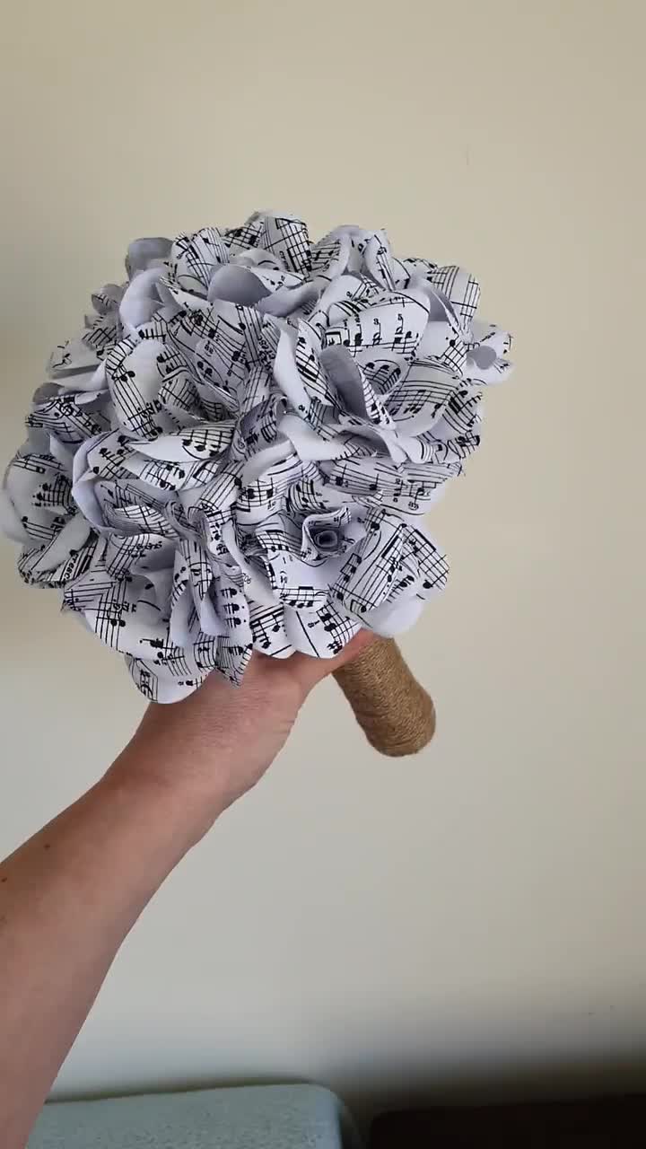 Sheet Music Wedding Bouquet, Paper Flower Bridal Bouquet Paper Roses  Wedding Flowers, Forever Flowers 