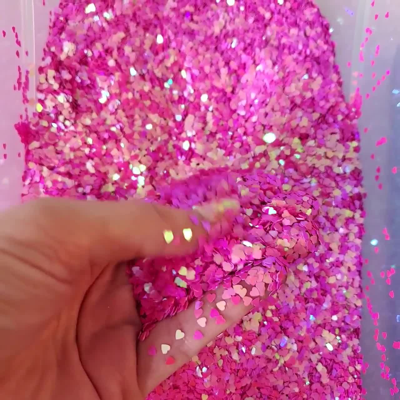 Pink Chunky Glitter Mix, Heart Glitter Mix for Face Body Hair Nail Art,  Glitter for Tumbler Resin, Craft Glitter Supplier, Pink Sand Glitter 