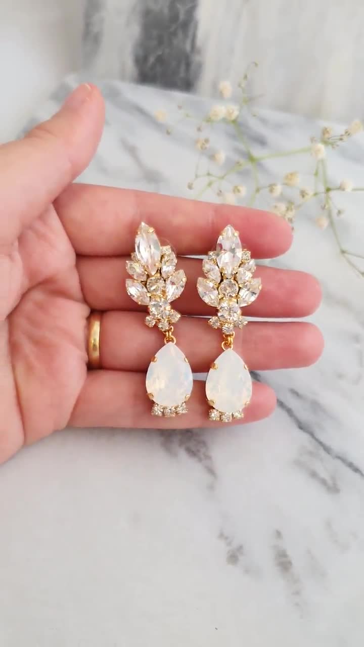 Buy Pink Earrings, Pink Drop Earrings, Pink Bridal Crystal Earrings, Bridesmaids  Earrings, Gift for Her, Octagon Dangle Light Pink Earrings Online in India  - Etsy