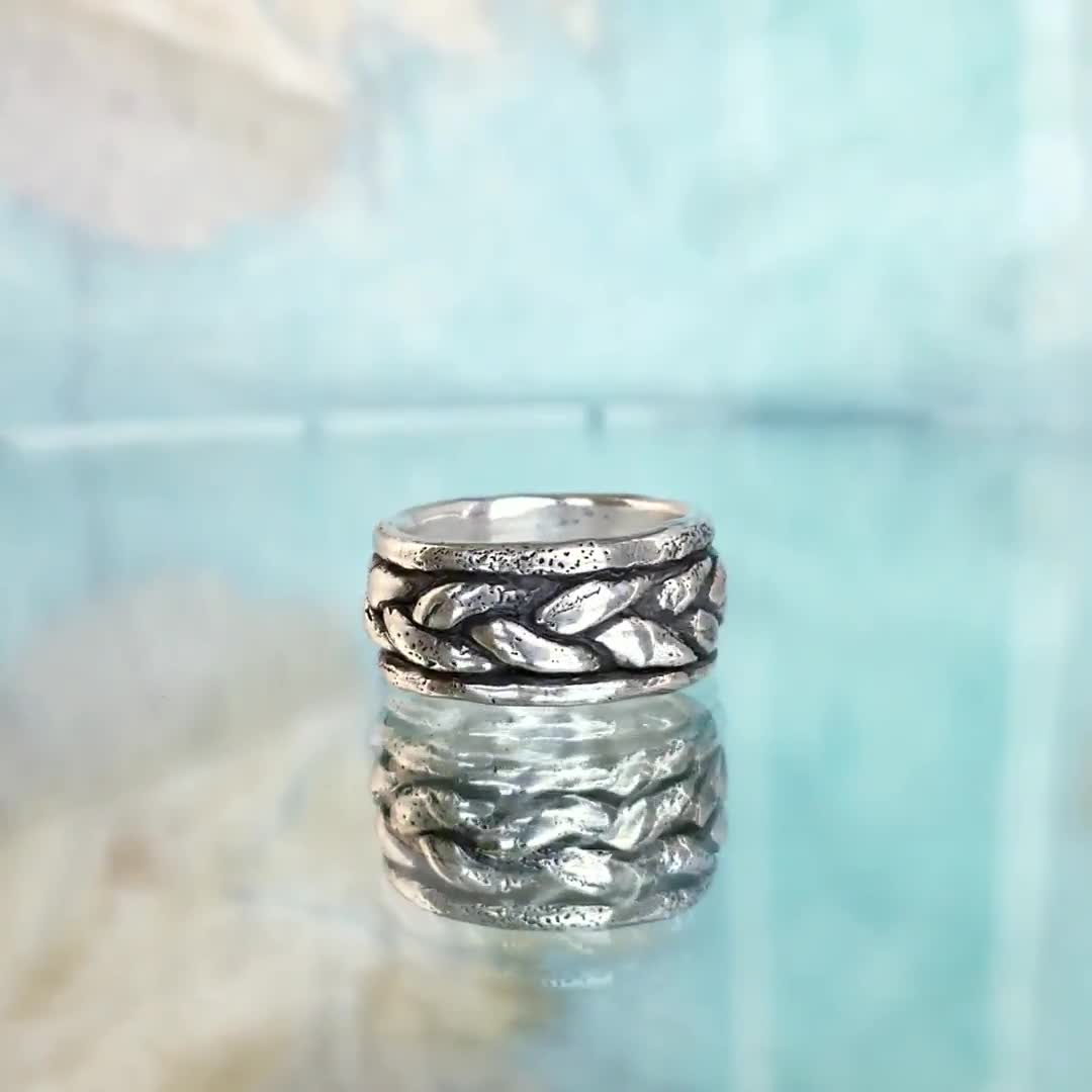 Unique Wedding Rings, Silver Braided Wedding Bands, Braided Wedding Ring  Set, Unique Handmade Wedding Band Matching Set Sterling Silver Ring -   Canada