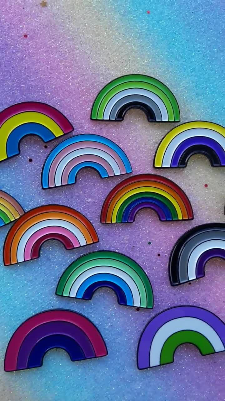 Women's Power Enamel Brooch Pin Rainbow Color Pride Month - Temu