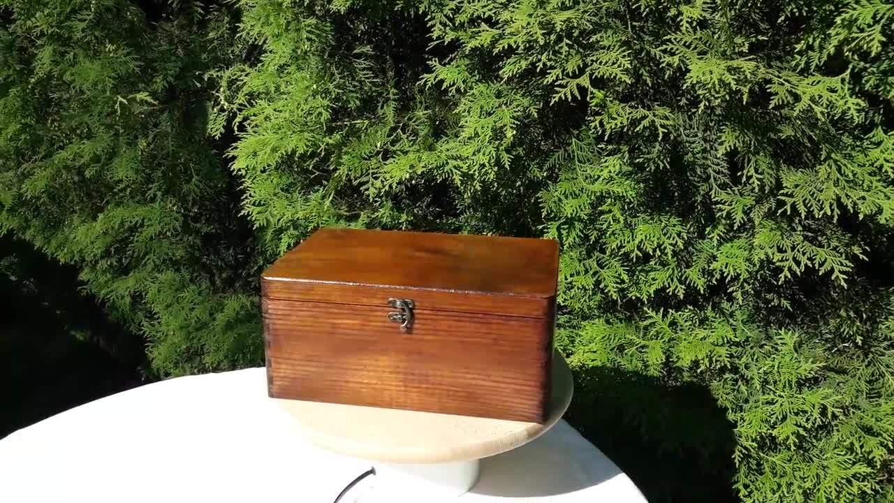 Wooden Box With Key Lock, Gift Idea, Letter Box, Large Casket. Color  Mahogany. A Box for Your Treasures. Big Box. 