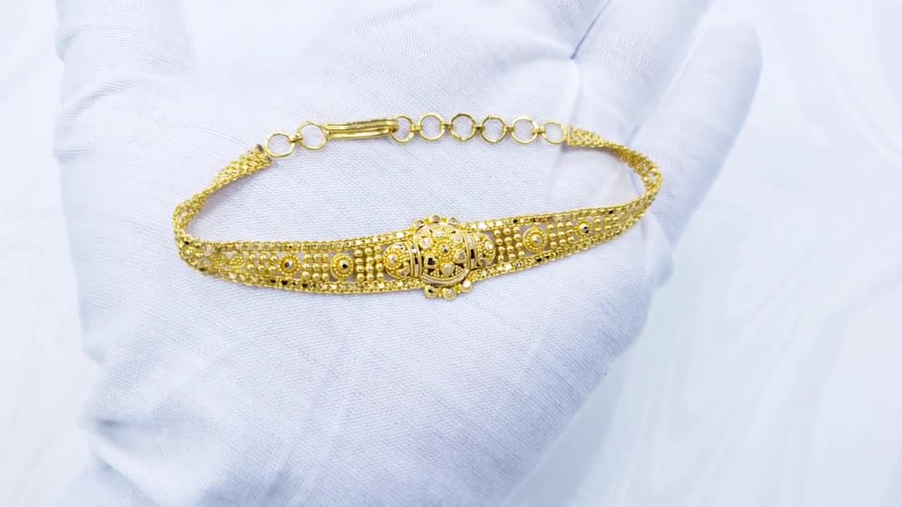 Buy Ladies Bracelet Gold Antique Gold Tone Bracelet Bangle Type Bracelet  Designs Gujarati Jewelry USA South Indian Gold Bracelet Designs Online in  India - Etsy