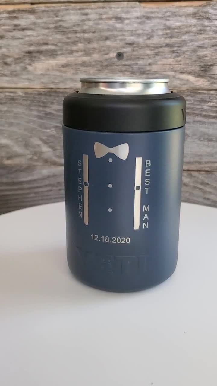 Personalized Engraved YETI® Colster or Polar Camel Can Holder Groomsmen  Gift, Best Man, Wedding Keepsake, Father of the Bride Groom BS1 