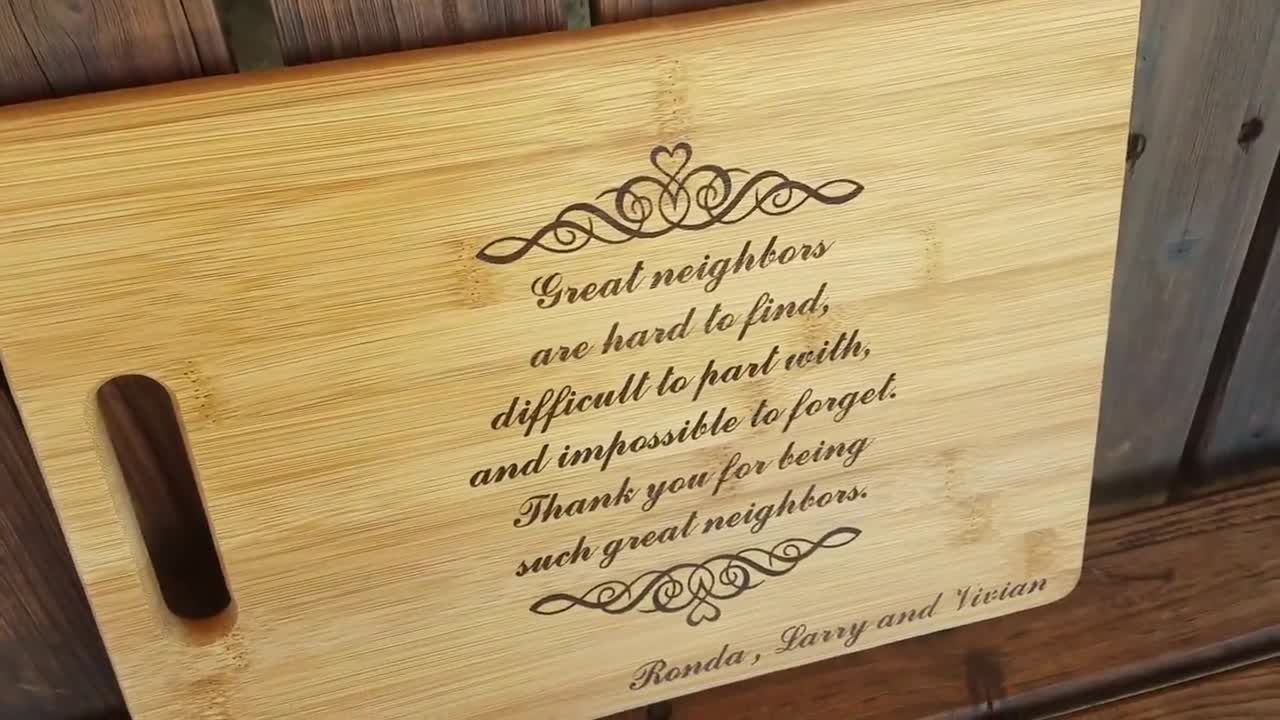  To My Neighbor Wood Plaque, Thank You for Being Great Neighbors,  Plaque with Wooden Stand, Meaningful Wood Sign Plaque Gift, Neighbor Friend  Gifts-We Are Blessed to Call You Friends, Christmas Gifts 