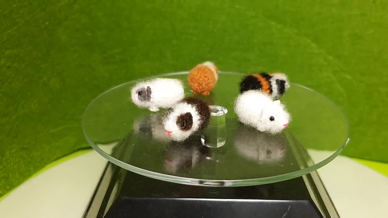 ミニチュアかぎ針編みモルモット：あみぐるみペットの置物 - Etsy 日本