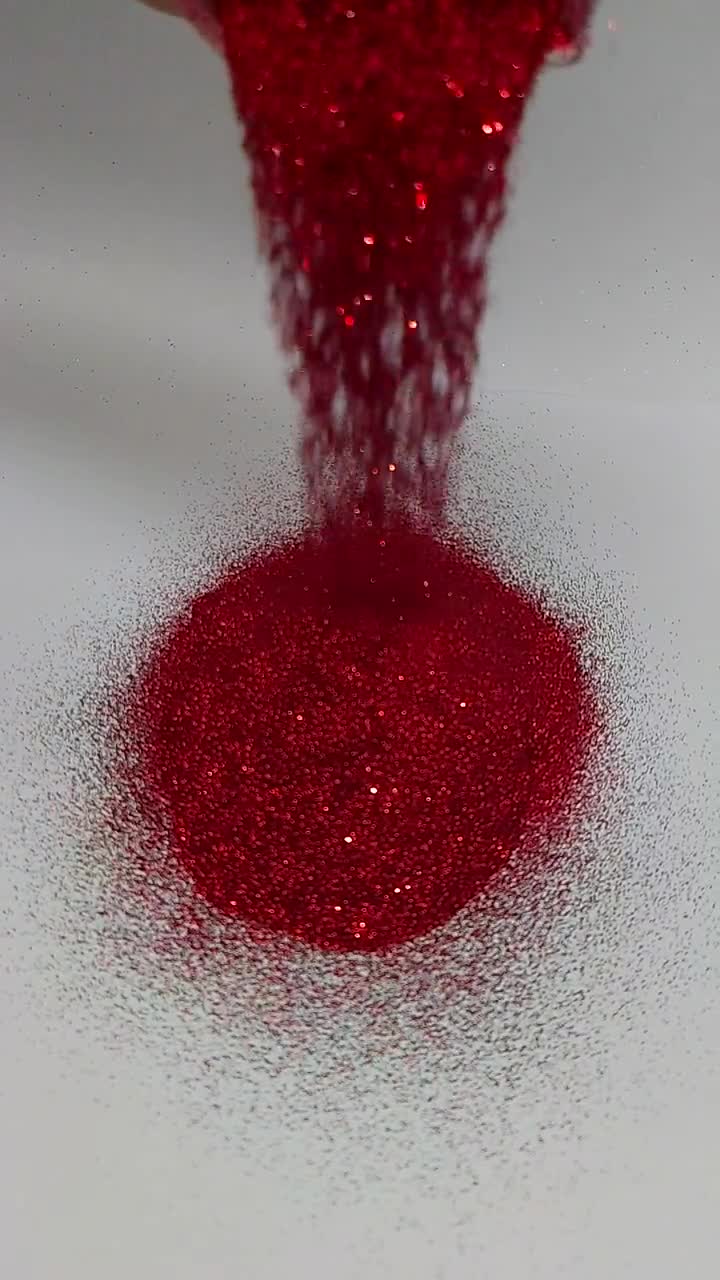 Red Extra Fine Glitter - 15 gram container