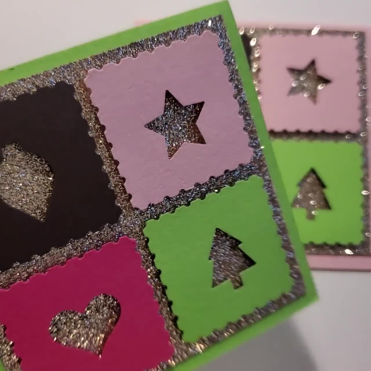 Christmas TINY CARDS: 3 X 3 Mini Cards/mini Notes/gift Tag Blank