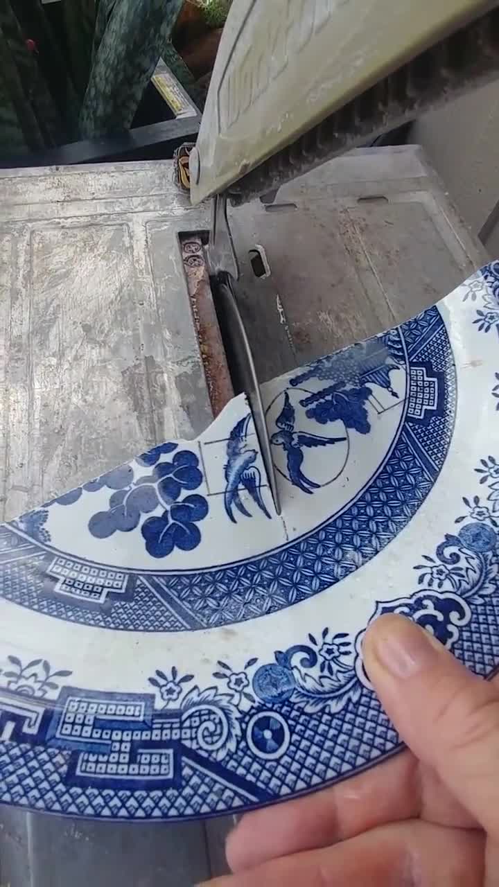 Broken China Jewelry, Asian Porcelain Pottery, Blue & White