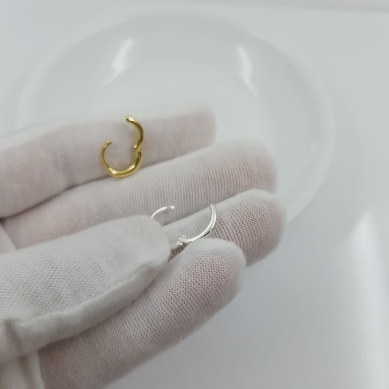 Shuxin 3 Paia Orecchini A Cerchio In Argento 925 E Placcato Oro - Ipoallergenici, Unisex, Diametro 13-20 Mm